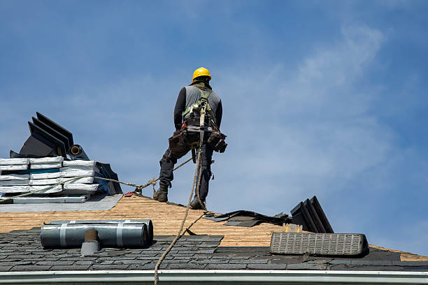 Professional Roofing technician working in Moyie Springs, ID